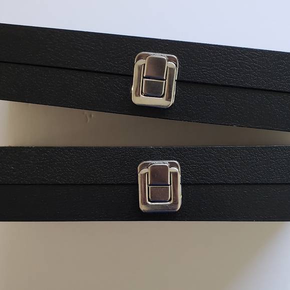 x2 72 Slot Jewelry Boxes Black Rings Earrings Boxes 144 Slot Total - Picture 14 of 16
